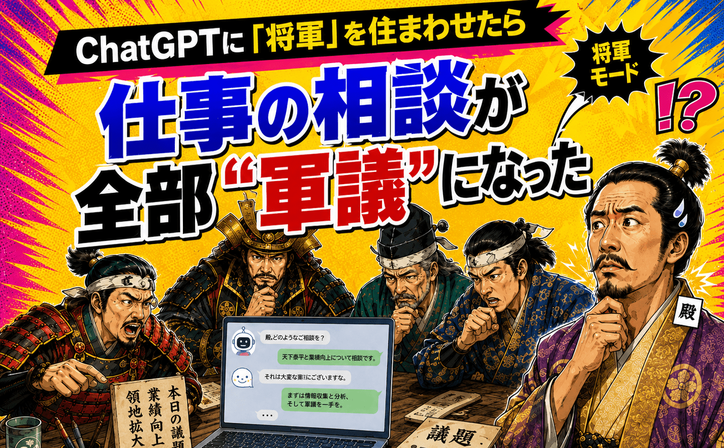 ChatGPTに「将軍」を住まわせたら、仕事の相談が全部“軍議”になった