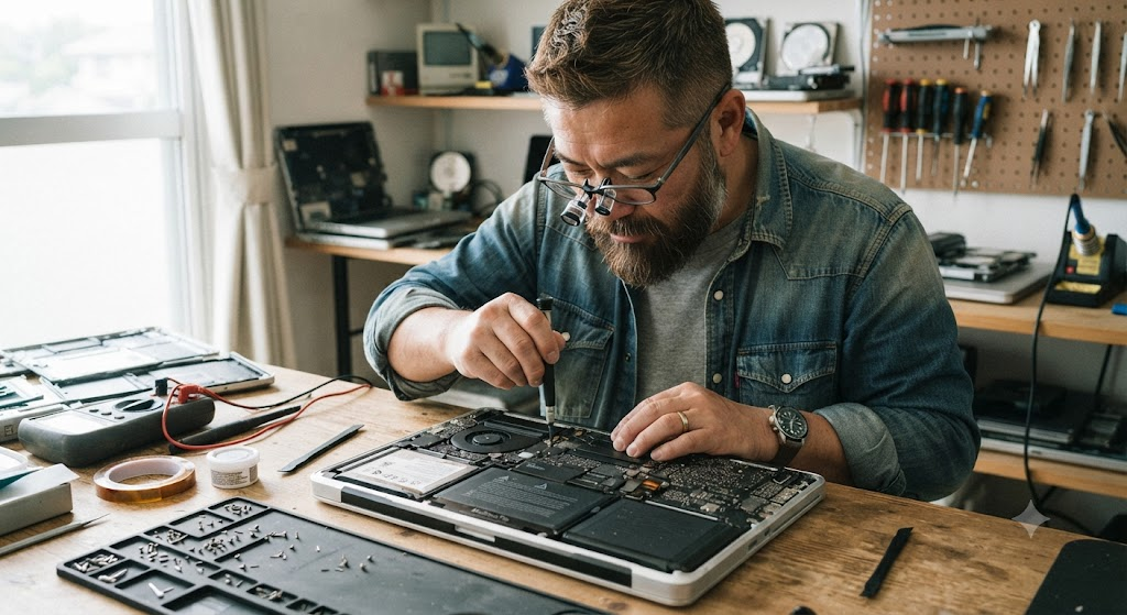 ノートPC分解作業イメージ